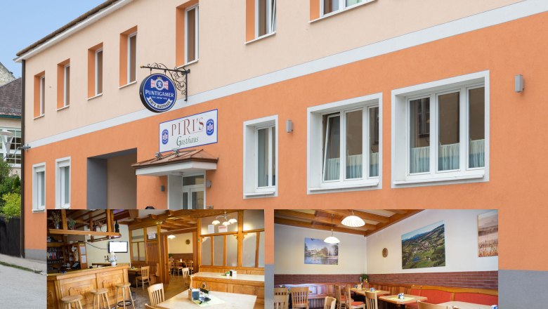 Piri fogadó, © Christian Piribauer A Piri's Gasthaus külső nézete és az étterem belső nézetei.