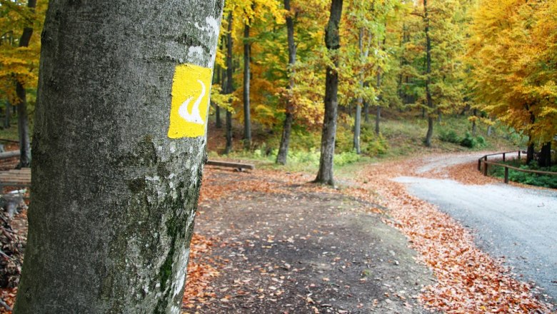 Gelbe Wegmarkierung, © Walter Laschober