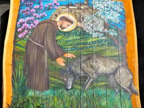 Der Wolf von Gubbio / Sch&ouml;pfungsweg, &copy; Johann Weik